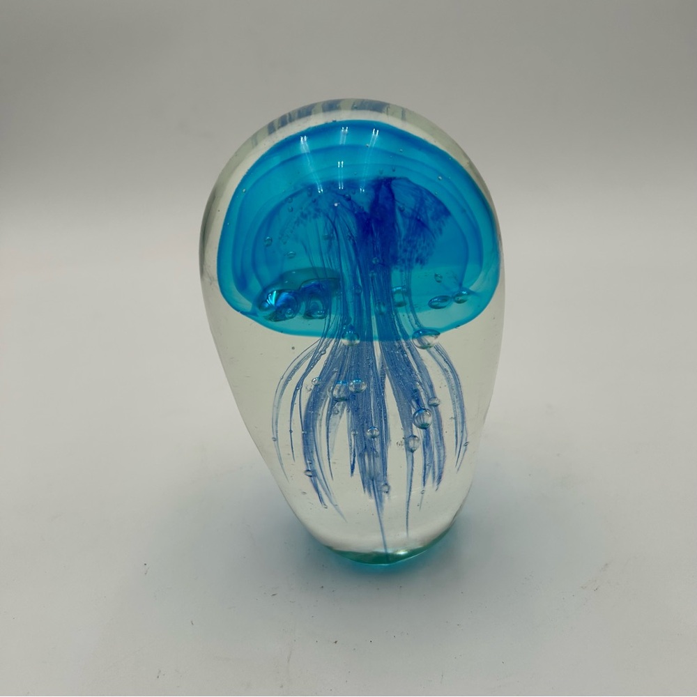 Large Handblown Jellyfish Paperweight - Picture 3 of 9